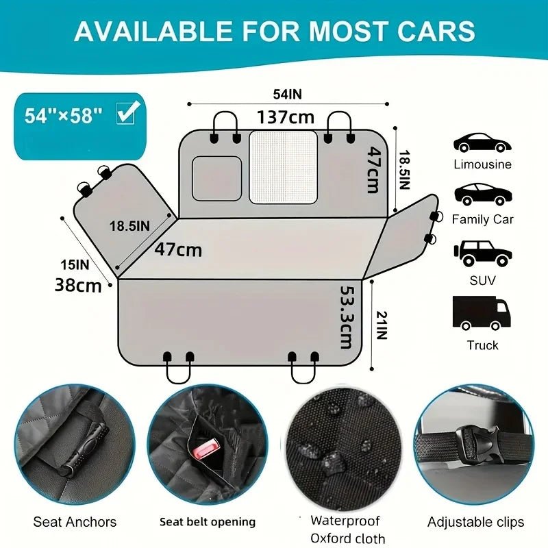Housse de siège auto - TribuHamac imperméable pour chien - TribupetsTaille uniqueHousse de siège auto - TribuHamac imperméable pour chien