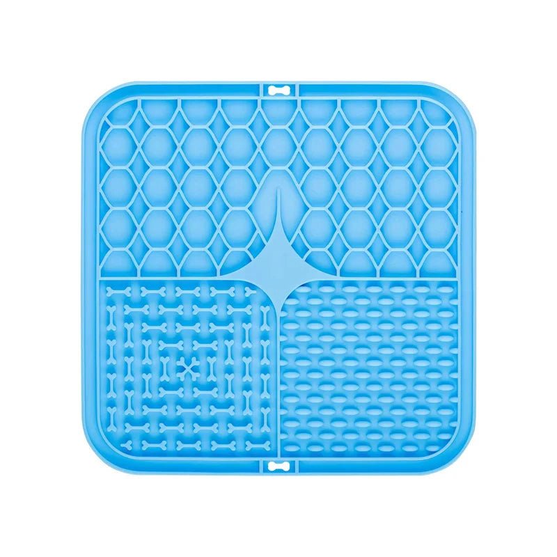 Pet Lick Silicone Mat for Dogs Pet Slow Food Plate Dog Bathing Distraction Silicone Dog Sucker Food Training Dog Feeder Supplies - TribupetsBleuPet Lick Silicone Mat for Dogs Pet Slow Food Plate Dog Bathing Distraction Silicone Dog Sucker Food Training Dog Feeder Supplies