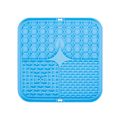 Pet Lick Silicone Mat for Dogs Pet Slow Food Plate Dog Bathing Distraction Silicone Dog Sucker Food Training Dog Feeder Supplies - TribupetsBleuPet Lick Silicone Mat for Dogs Pet Slow Food Plate Dog Bathing Distraction Silicone Dog Sucker Food Training Dog Feeder Supplies