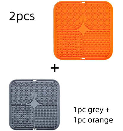Pet Lick Silicone Mat for Dogs Pet Slow Food Plate Dog Bathing Distraction Silicone Dog Sucker Food Training Dog Feeder Supplies - TribupetsBleuPet Lick Silicone Mat for Dogs Pet Slow Food Plate Dog Bathing Distraction Silicone Dog Sucker Food Training Dog Feeder Supplies