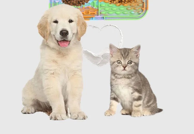 Pet Lick Silicone Mat for Dogs Pet Slow Food Plate Dog Bathing Distraction Silicone Dog Sucker Food Training Dog Feeder Supplies - TribupetsGrisPet Lick Silicone Mat for Dogs Pet Slow Food Plate Dog Bathing Distraction Silicone Dog Sucker Food Training Dog Feeder Supplies
